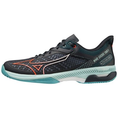 Zapatos Mizuno WAVE Exceed Tour 5 AC Hombre Negros / Rojos / Turquesa - Chile M895NYSLFW